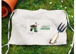 burlap style waist personalised apron for gardening 